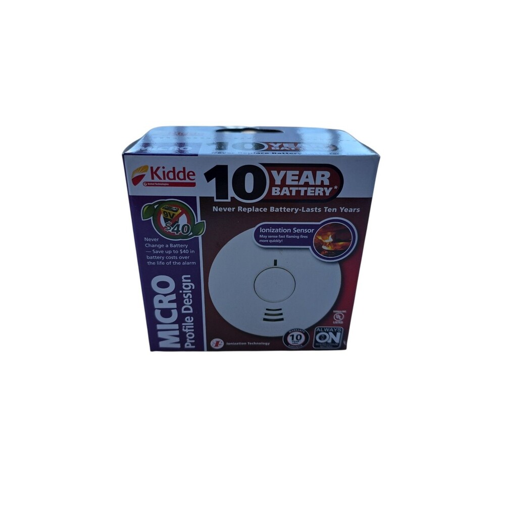 KIDDE 10 Year Battery i1040 MICRO PROFILE IONIZATION SMOKE DETECTOR ALARM SENSOR